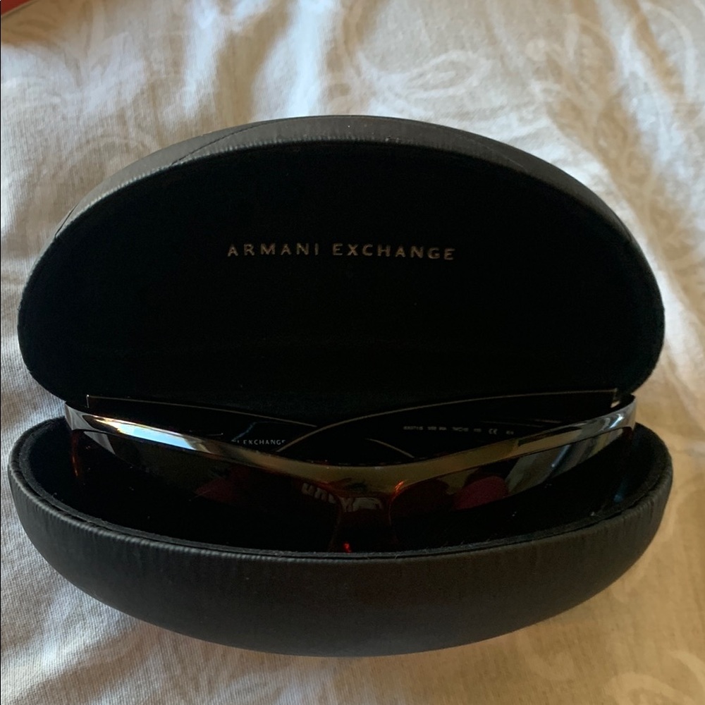 Armani Exchange Tortoise Shell Wrap Around Sunglasses - Picture 4 of 7